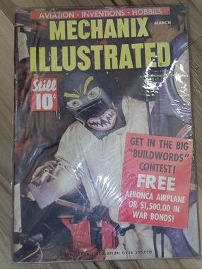 Vintage March 1943 Mechanix Illustrated Aviation Inventions And Hobbies Magazine